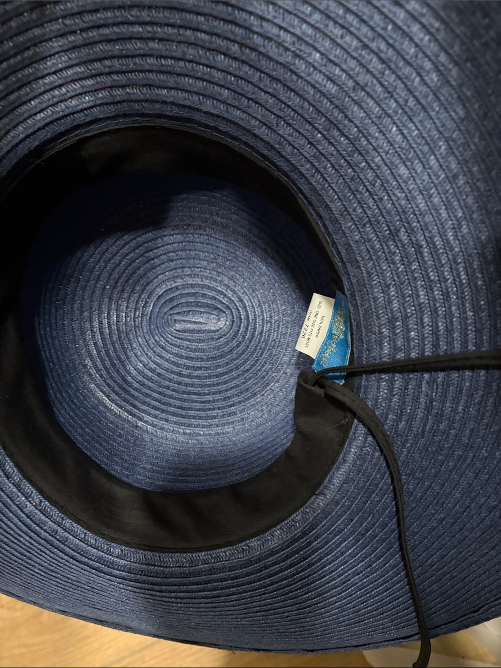 Vivian Navy Wide-Brim Sun Hat for Women 100% paper - Picture 5 of 9
